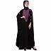 Designer  embroidered Persian Kaftan- Black-pink